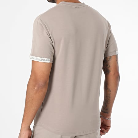 Project X Paris - Ensemble Tee Shirt Et Short Jogging 2210218 2240218 Taupe Blanc